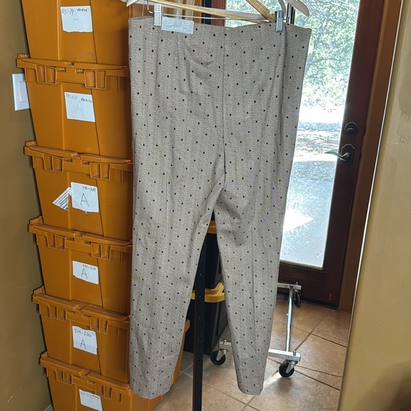 NWT Chico’s So Slimming Juliet Straight Leg Brown Herringbone Pant Size 14 (2.5) - Picture 6 of 9
